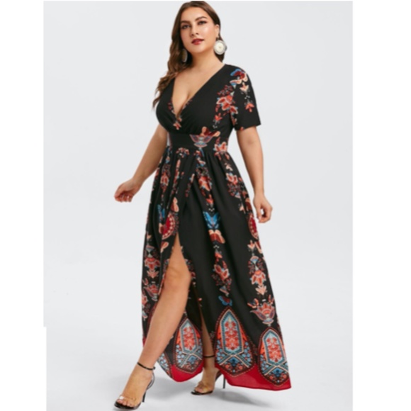 Rose Gal Dresses & Skirts - Rosegal Maxi Dress Bohemian Paisley Print Black